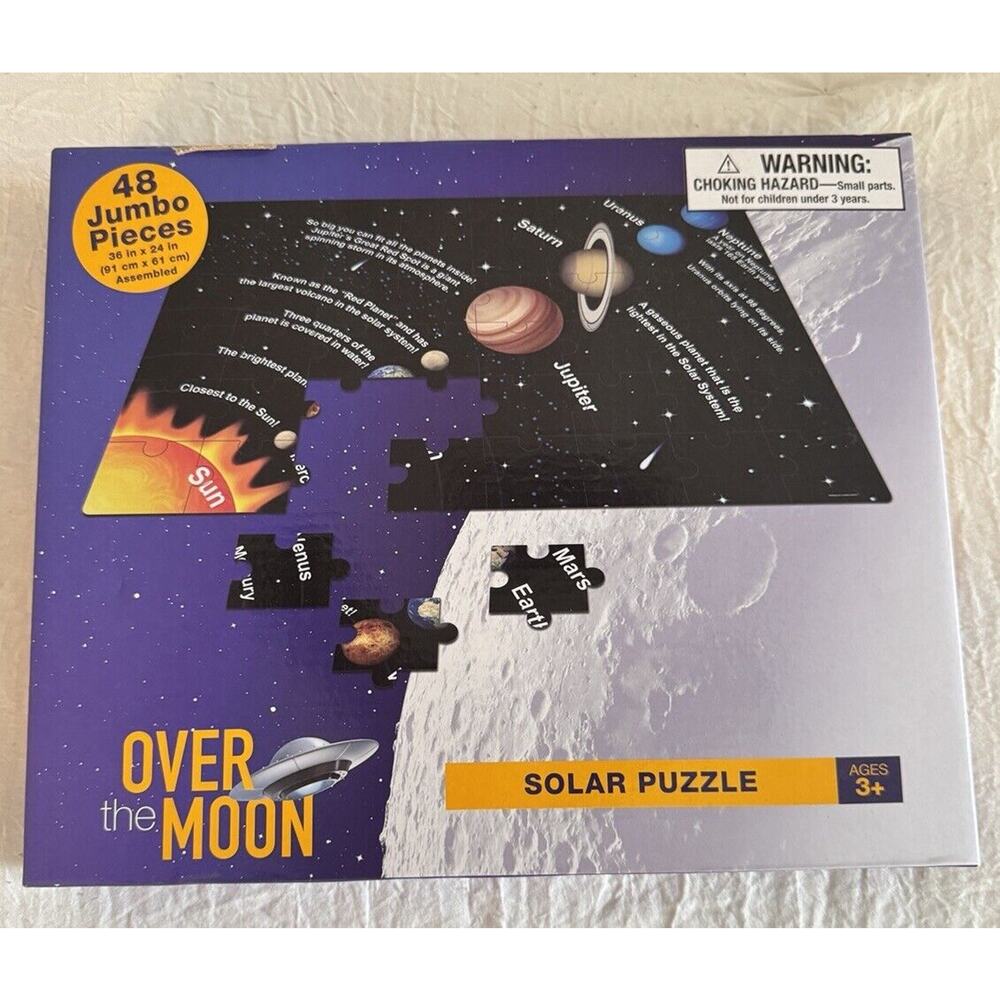 NEW Solar System 48 Piece Jigsaw Puzzle Ages 3+ Over The Moon NIB